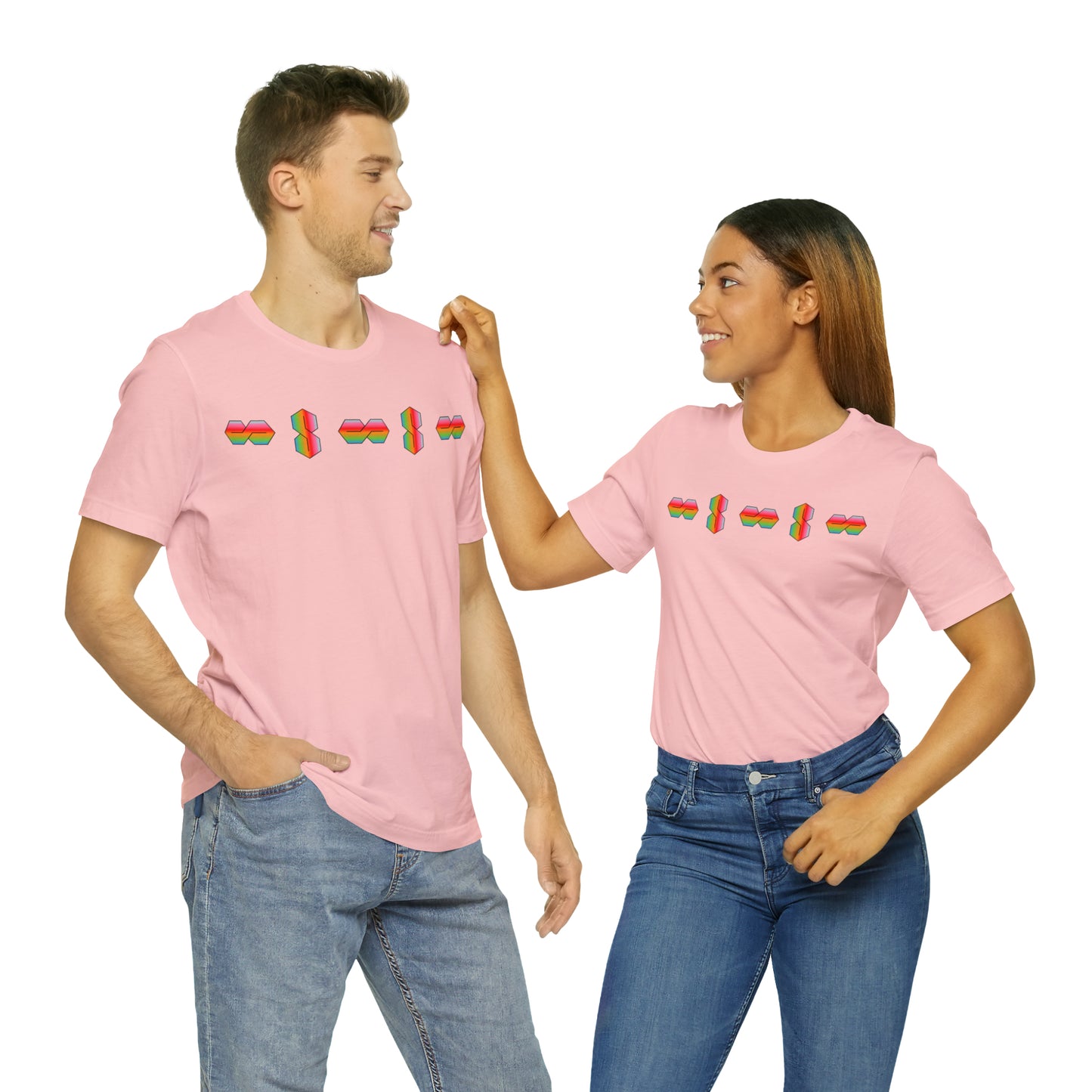 RAINBOW "S" Unisex Jersey Short Sleeve Tee