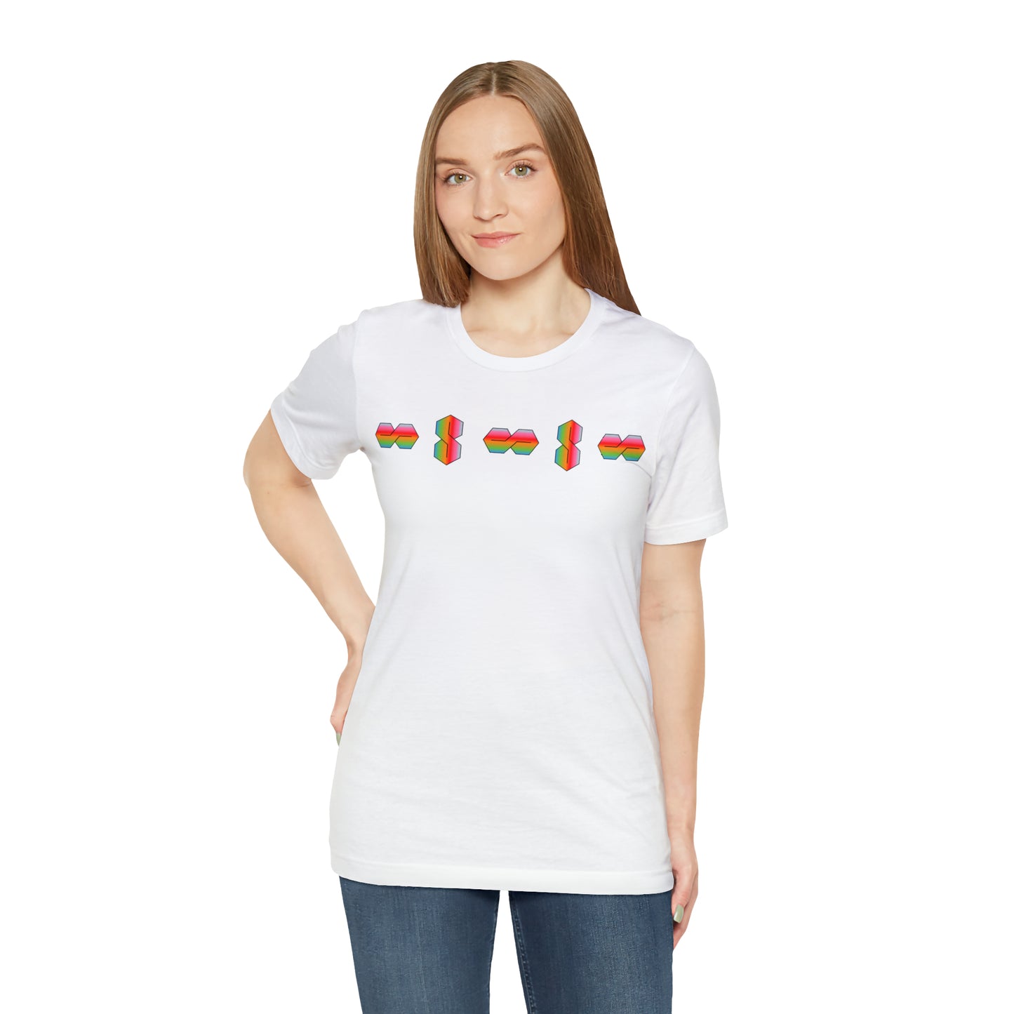 RAINBOW "S" Unisex Jersey Short Sleeve Tee